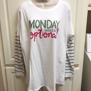 Crown & Ivy long tee. New with tags. Size M.